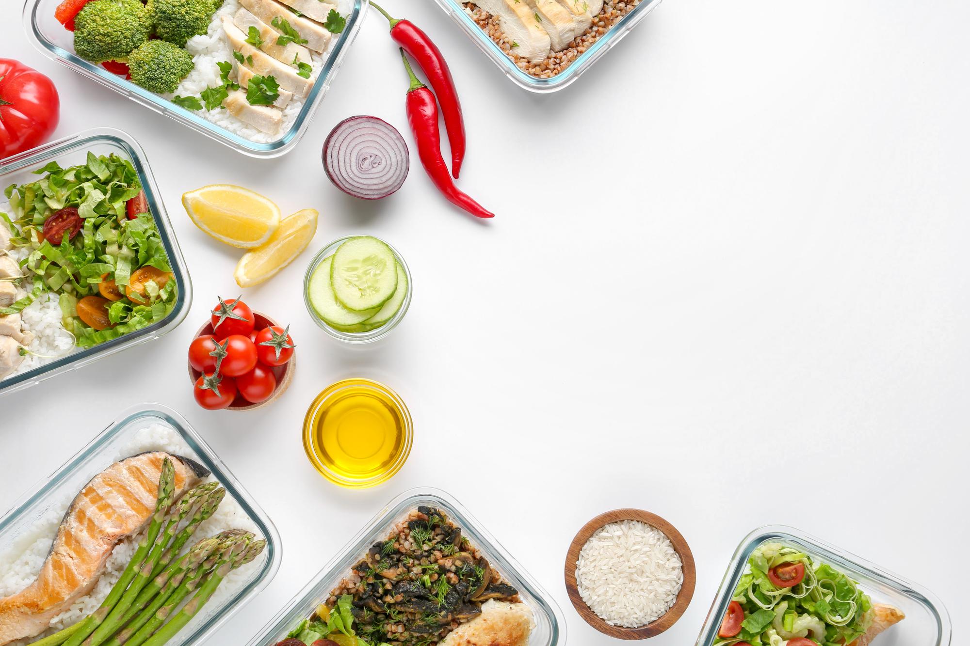 Packaged meal prep boxes