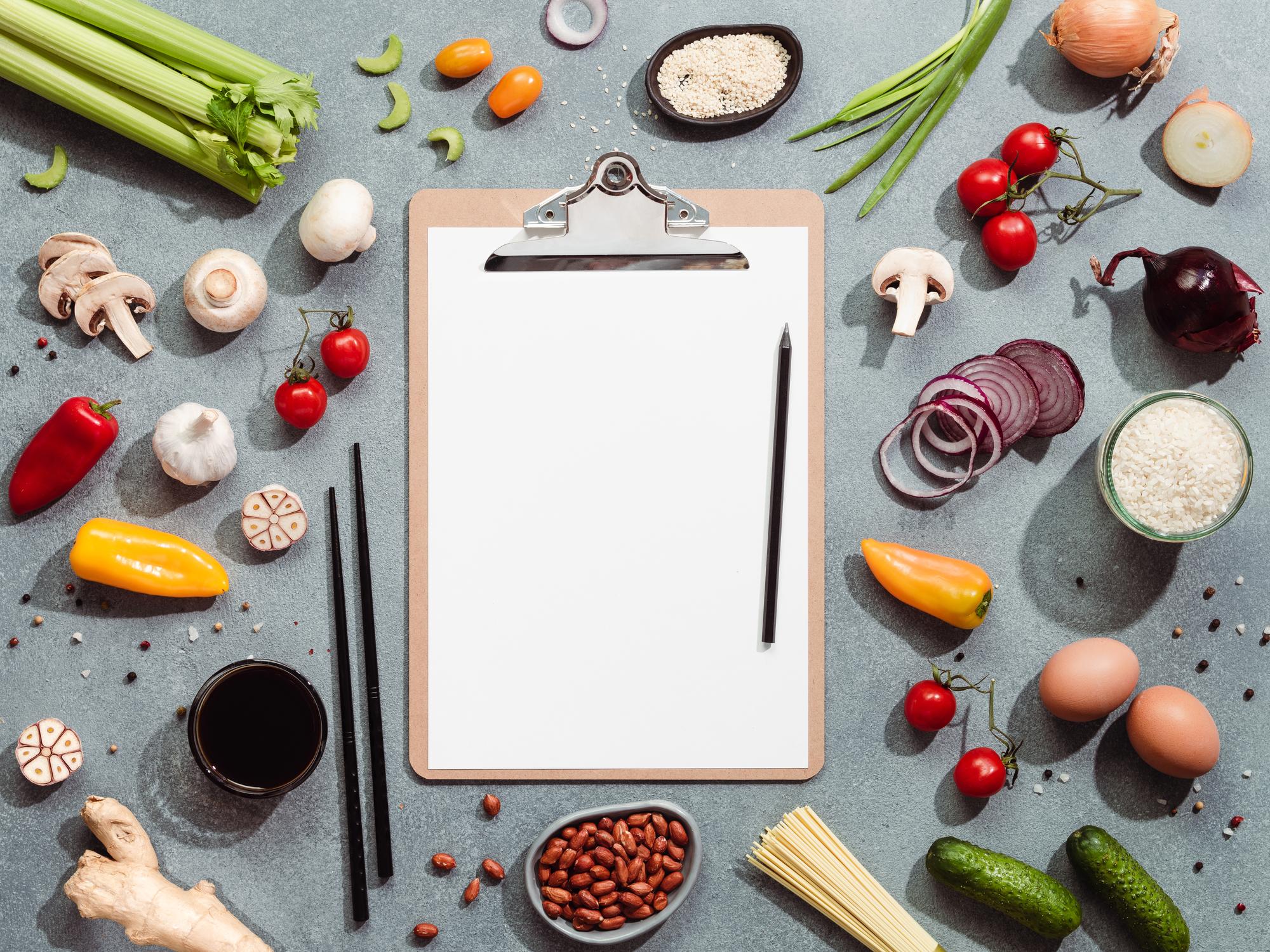 Chef notes and ingredient list